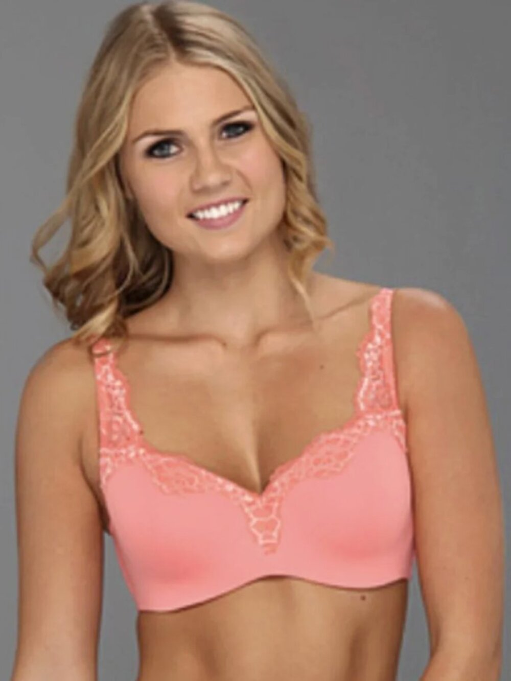 LE MYSTERE Rouge Dream Tisha Lace Bra in Pink Size 32E Feminine Ballet